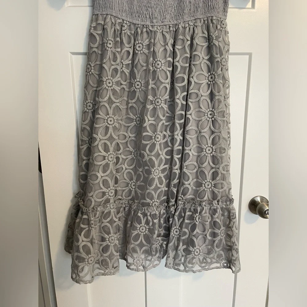 Ivy City Co White Floral Lace Dress - Picture 4 of 7